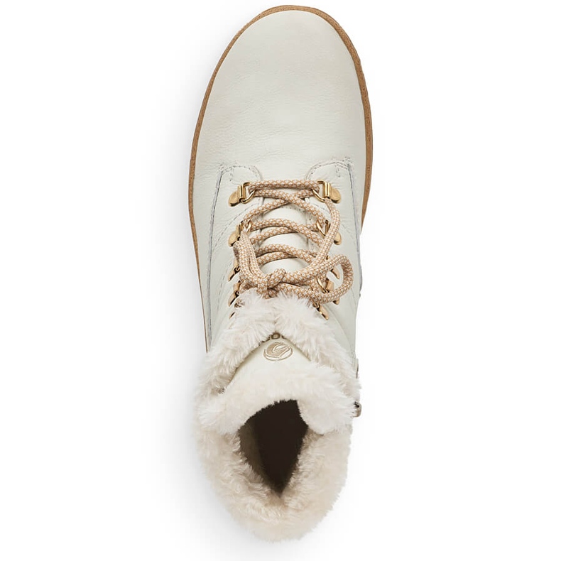 Bottines femme imperméables en cuir isolées avec de la laine, blanches Remonte R8480-80 1 Bottines femme imperméables en cuir isolées avec de la laine, blanches Remonte R8480-80 1