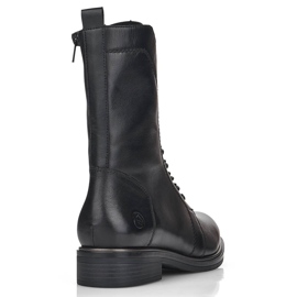 Bottes en cuir confortables et isolées pour femme, noir Remonte D8380-01 le noir 1
