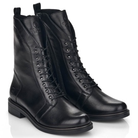 Bottes en cuir confortables et isolées pour femme, noir Remonte D8380-01 le noir 4