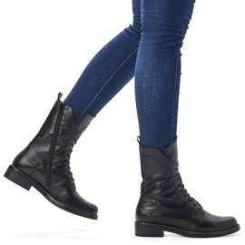 Bottes en cuir confortables et isolées pour femme, noir Remonte D8380-01 le noir 6