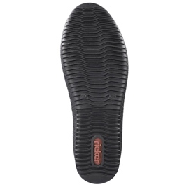 Bottes de neige imperméables en cuir isolées avec de la laine de mouton Rieker le noir 2 Bottes de neige imperméables en cuir isolées avec de la laine de mouton Rieker le noir 2