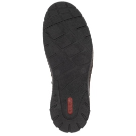 Bottes marron isolées en cuir imperméables pour hommes Rieker B0392-25 brun 1 Bottes marron isolées en cuir imperméables pour hommes Rieker B0392-25 brun 1