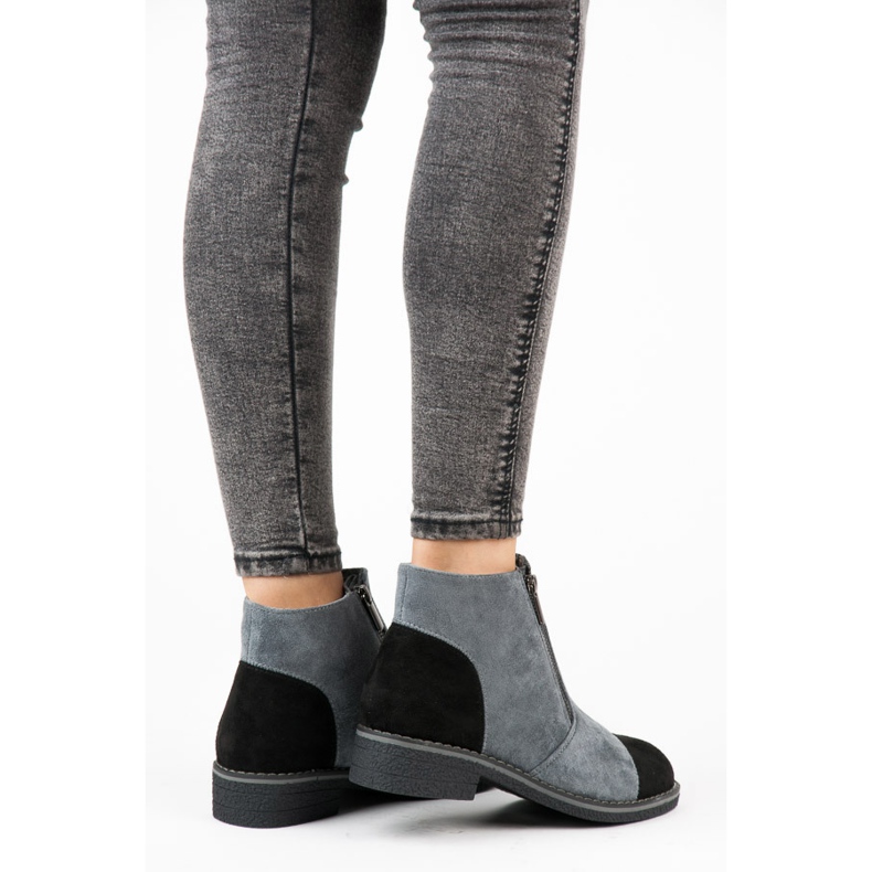 Vices Bottines en daim pour l'automne gris 2