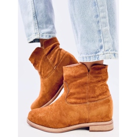 Bottes sur un talon compensé Deer Camel caché brun 4