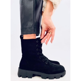 Bottes de travail en daim noir Pansy le noir 3
