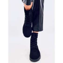 Bottes de travail en daim noir Pansy 1