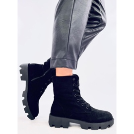 Bottes de travail en daim noir Pansy le noir 4