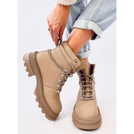 Bottes trappeur abricot Hudson beige 1