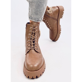 Boots boots à chaines Tokio Kaki brun 1