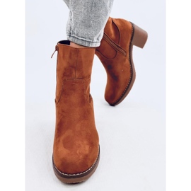 Bottines à talon en caoutchouc Linzi Camel brun 1