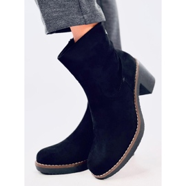 Bottines à talon en caoutchouc noir Linzi le noir 2