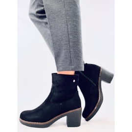 Bottines à talon en caoutchouc noir Linzi le noir 3