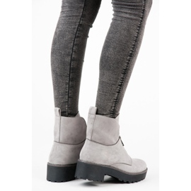Vices Bottes fermées par une fermeture éclair gris 2