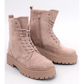 Bottines plateforme à lacets Burse Kaki beige 1
