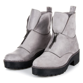 Vices Bottes fermées par une fermeture éclair gris 4