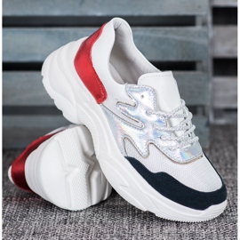 Filippo Baskets colorées en cuir blanche 1