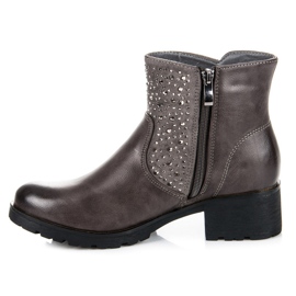Vices Bottines zippées décontractées gris 3