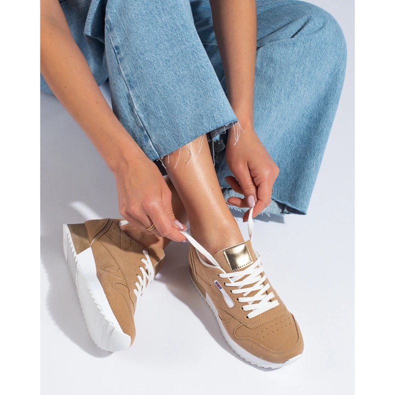 Chaussures de sport femme Shelovet beiges 2