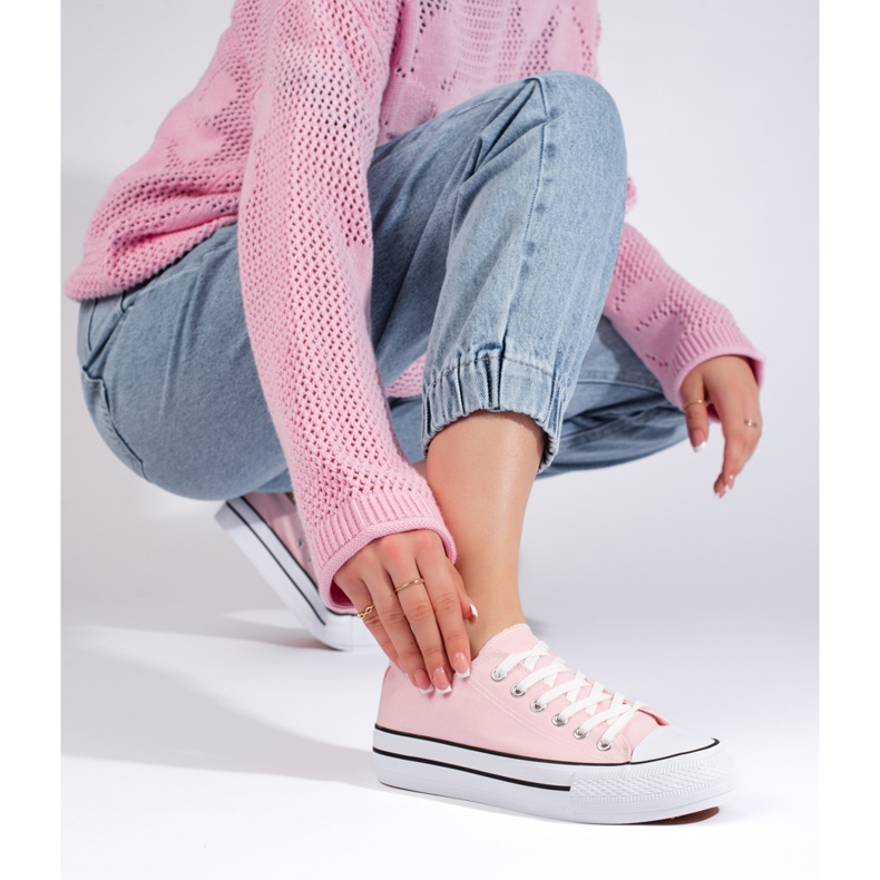 Baskets roses femme 1