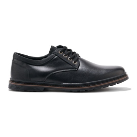 Chaussures à lacets noires pour hommes 1