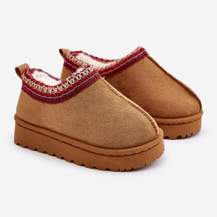 Bottes de neige pour enfants sur la plateforme, isolées avec de la fourrure Camel Vilabria brun 1 Bottes de neige pour enfants sur la plateforme, isolées avec de la fourrure Camel Vilabria brun 1