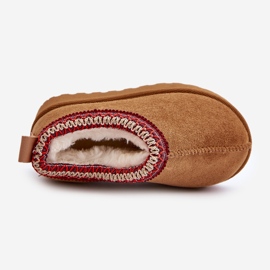 Bottes de neige pour enfants sur la plateforme, isolées avec de la fourrure Camel Vilabria brun 2 Bottes de neige pour enfants sur la plateforme, isolées avec de la fourrure Camel Vilabria brun 2