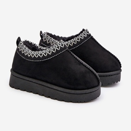 Bottes de neige pour enfants sur plateforme, chaudes avec fourrure, noir Vilabria le noir 1