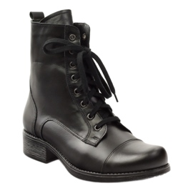 Bottines en cuir avec fermeture éclair Angello 2060 noir 1