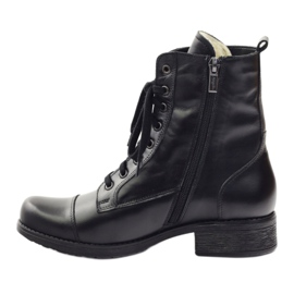 Bottines en cuir avec fermeture éclair Angello 2060 noir 2
