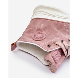 Baskets isolées pour femmes sur la plateforme Big Star OO274071 Rose 1