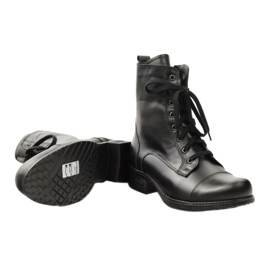 Bottines en cuir avec fermeture éclair Angello 2060 noir le noir 3