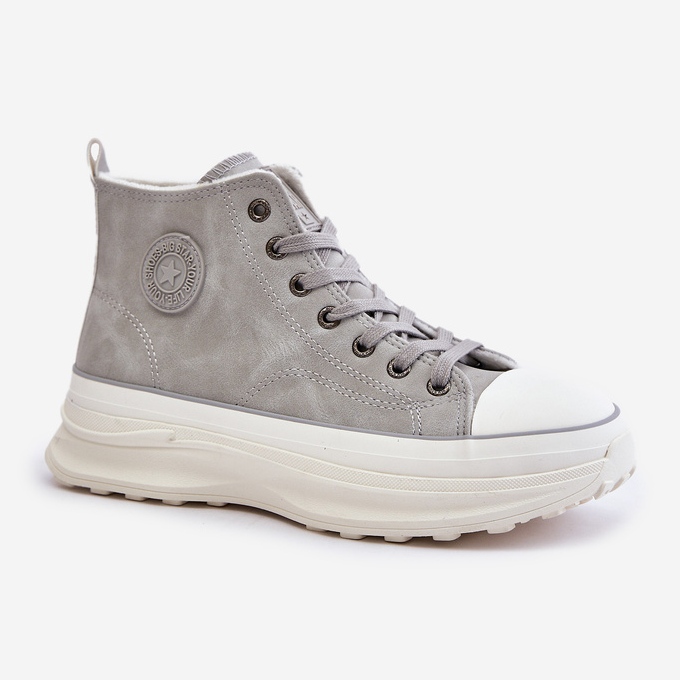 Baskets isolées pour femmes sur la plateforme Big Star OO274073 Gris 2