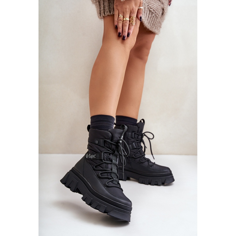 Lee Cooper Bottes de neige zippées pour femmes LCJ-24-47-3144 Noir le noir 2
