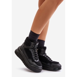 Baskets à plateforme pour femmes avec fourrure en peau de mouton Lee Cooper LCJ-24-47-3145 noir le noir 1 Baskets à plateforme pour femmes avec fourrure en peau de mouton Lee Cooper LCJ-24-47-3145 noir le noir 1