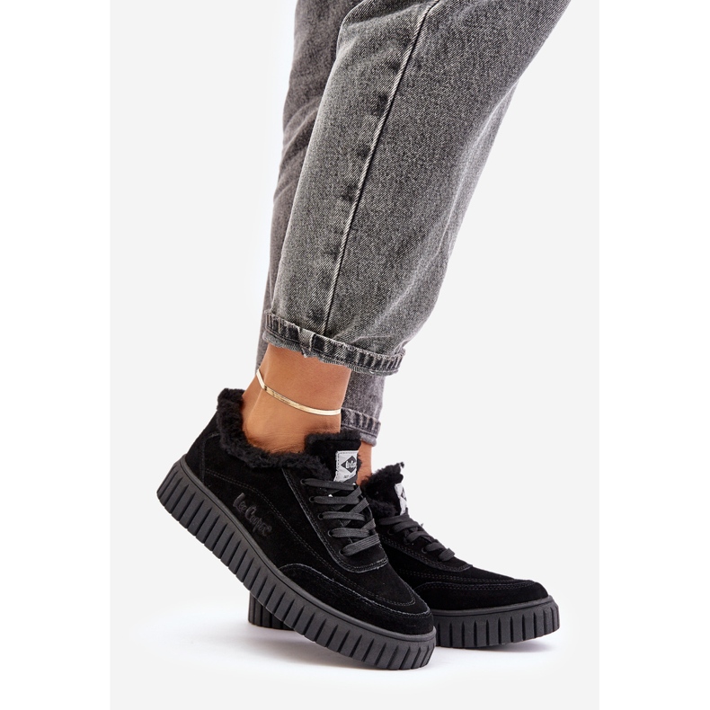 Baskets en cuir doublées de fourrure pour femme Lee Cooper LCJ-24-01-2973 Noir 1