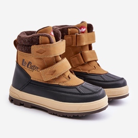 Bottes de neige isolées pour garçons Lee Cooper LCJ-23-01-2059 Camel brun 1