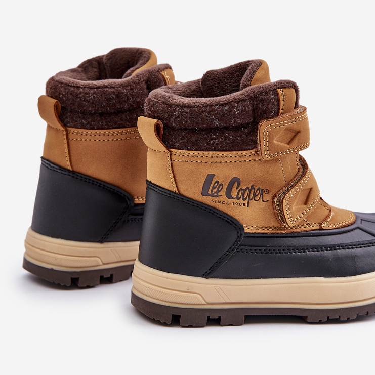 Bottes de neige isolées pour garçons Lee Cooper LCJ-23-01-2059 Camel brun 2
