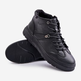 Bottines isolées en cuir Baskets pour hommes Lee Cooper LCJ-24-33-2913 Noir 2