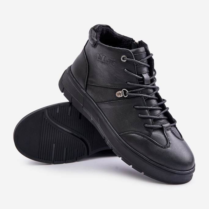 Bottines isolées en cuir Baskets pour hommes Lee Cooper LCJ-24-33-2913 Noir 2
