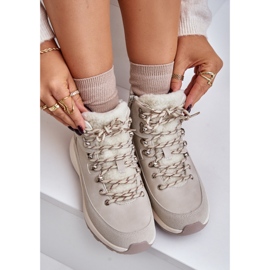 Bottes légères zippées pour femmes Lee Cooper LCJ-24-03-3071 Beige clair 2