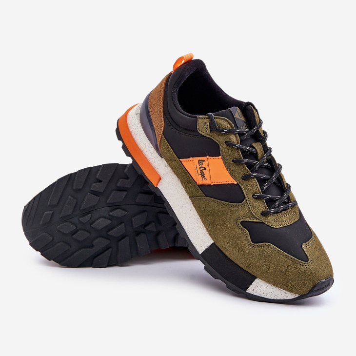 Baskets isolées pour hommes Lee Cooper LCJ-24-03-3007 Vert 2