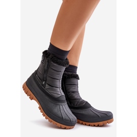 Bottes de neige pour femmes isolées avec fourrure, fermeture éclair Lee Cooper LCJ-24-44-2866 noir le noir 1