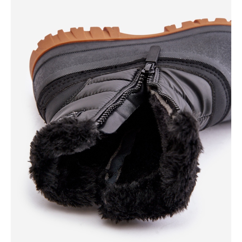 Bottes de neige pour femmes isolées avec fourrure, fermeture éclair Lee Cooper LCJ-24-44-2866 noir 2