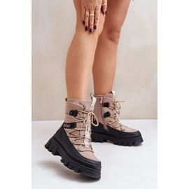 Bottes de neige pour femmes avec fermeture éclair Lee Cooper LCJ-24-47-3143 Beige 2