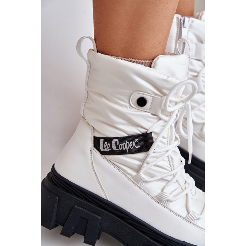 Bottes de neige zippées pour femmes Lee Cooper LCJ-24-47-3142 Blanc 1