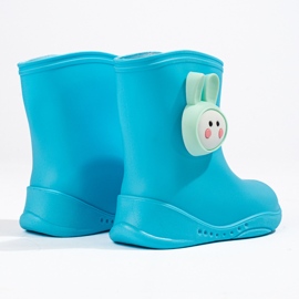 Bottines en caoutchouc garçon bleues 5