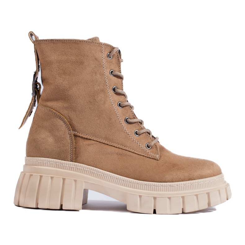 Bottes en daim pour femmes sur la plateforme T.SOKOLSKI beige brun 1