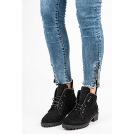 Vices Bottines à lacets stylées le noir 1