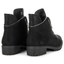 Vices Bottines à lacets stylées le noir 5