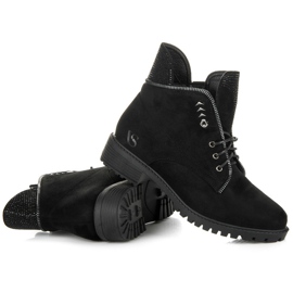 Vices Bottines à lacets stylées le noir 6
